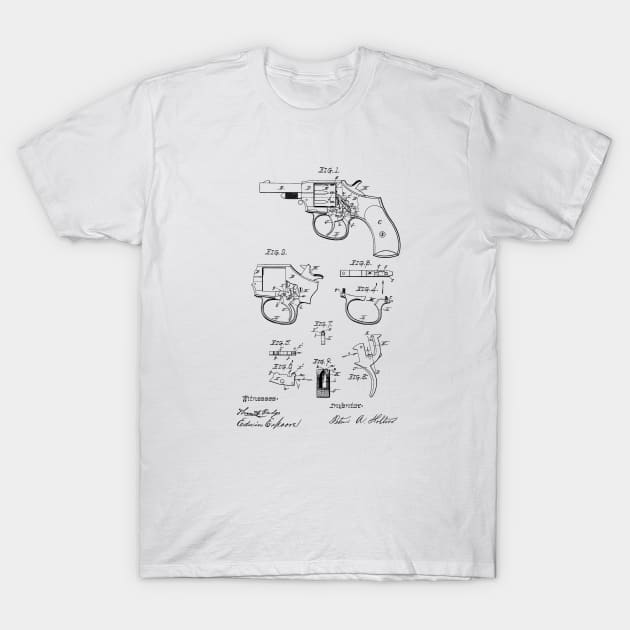 Gun Design vintage patent drawing T-Shirt by TheYoungDesigns